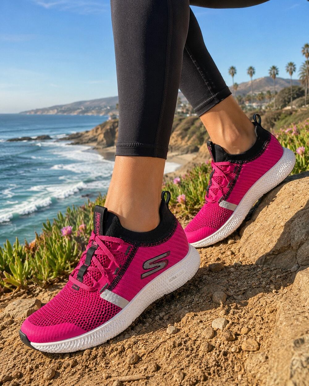 SKECHERS Women's Size 6 GOrun HORIZON Athletic Running Walking Sneaker Pink